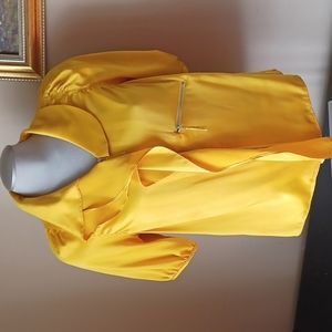 Riche Yellow zipper blouse Size 6